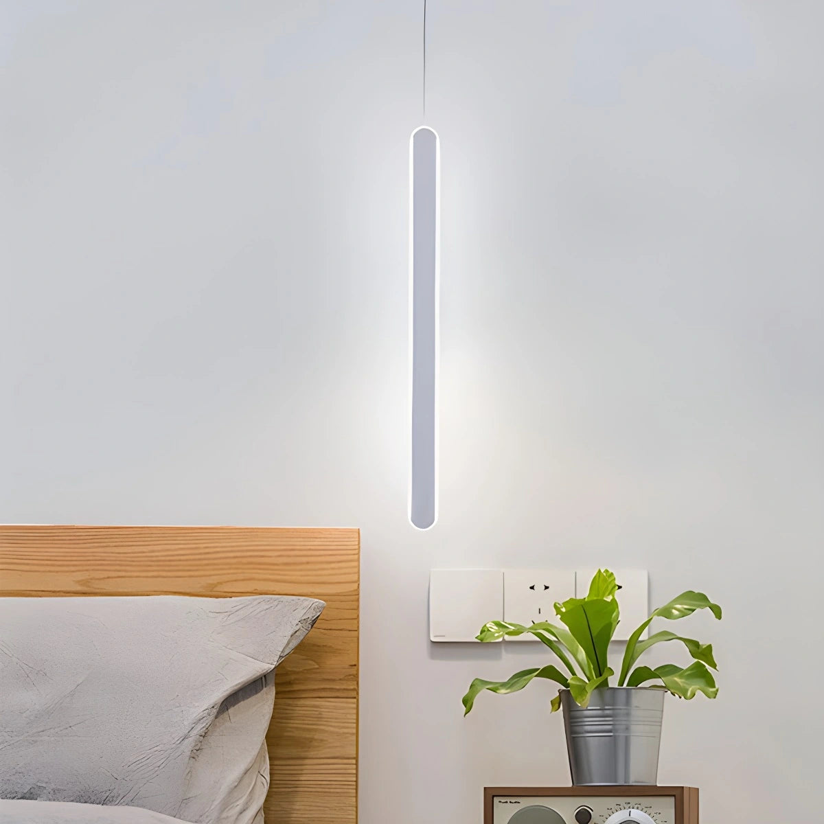 Antizer Modern LED Linear Pendant Light Bedside Lamp