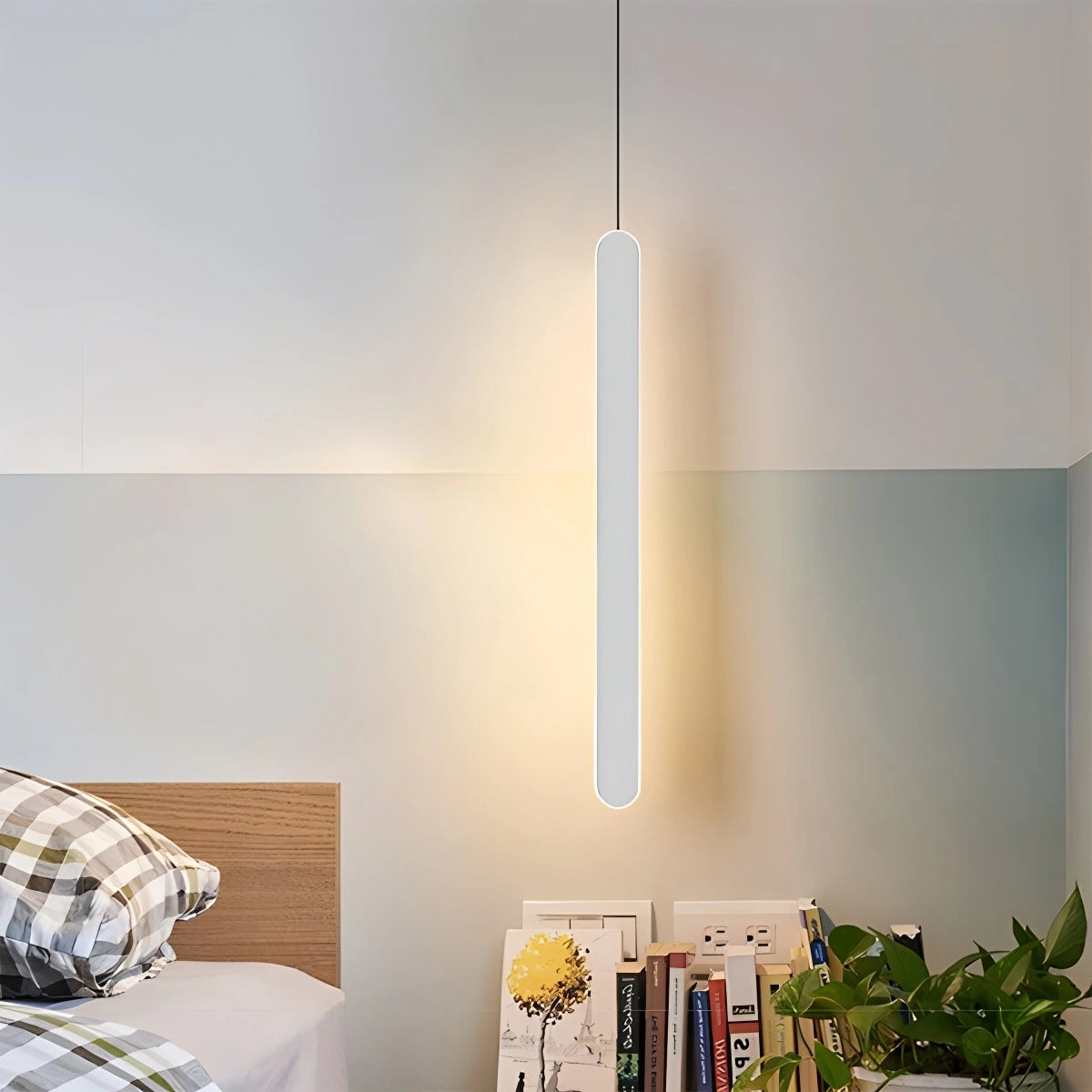 Antizer Modern LED Linear Pendant Light Bedside Lamp