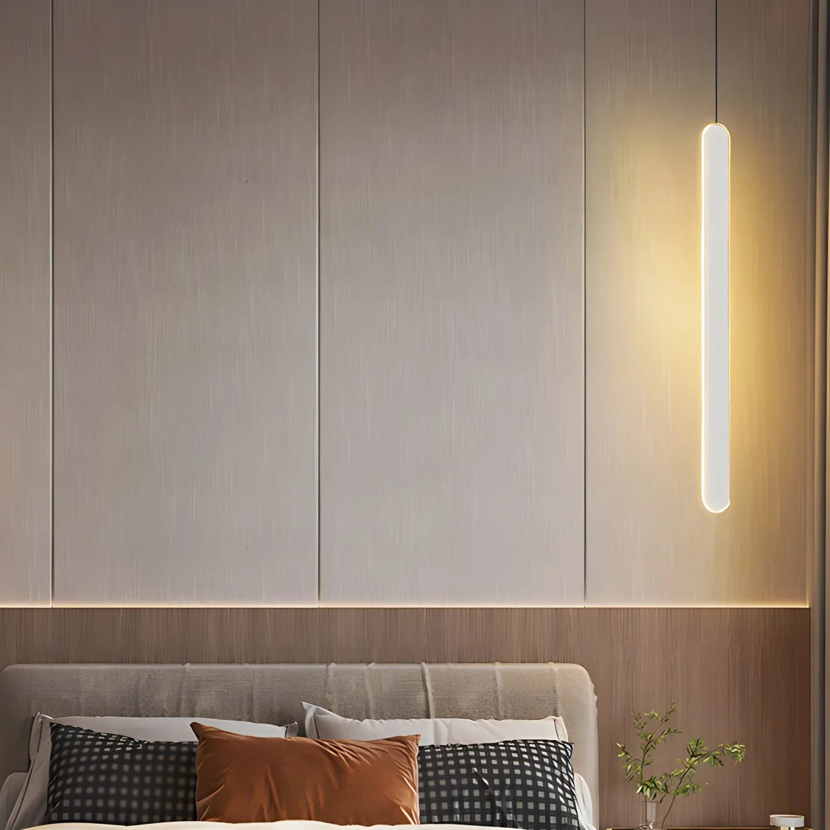 Antizer Modern LED Linear Pendant Light Bedside Lamp