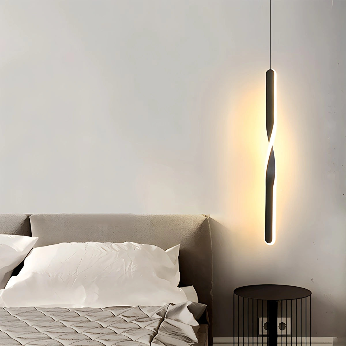 Antizer Modern LED Linear Pendant Light Bedside Lamp