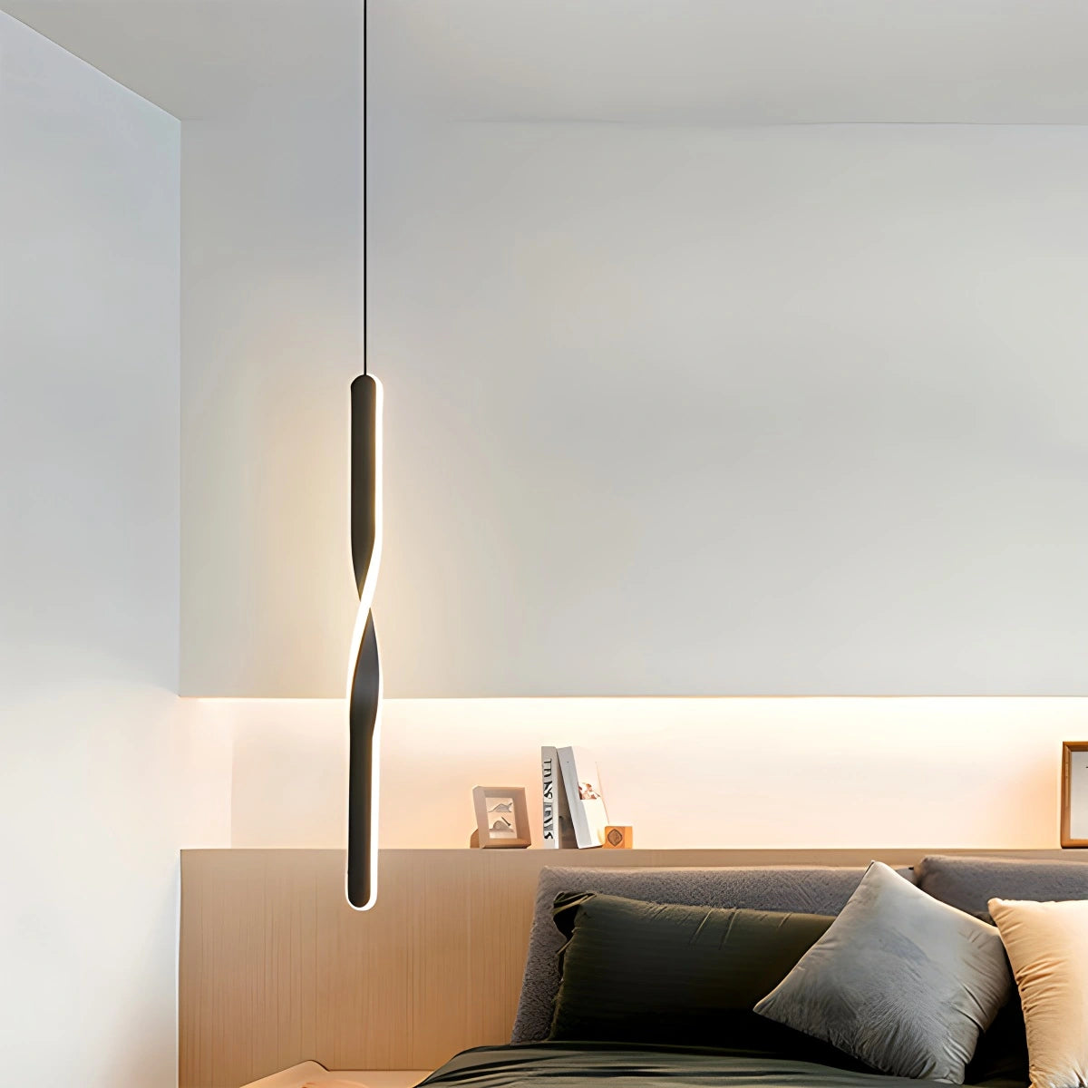 Antizer Modern LED Linear Pendant Light Bedside Lamp