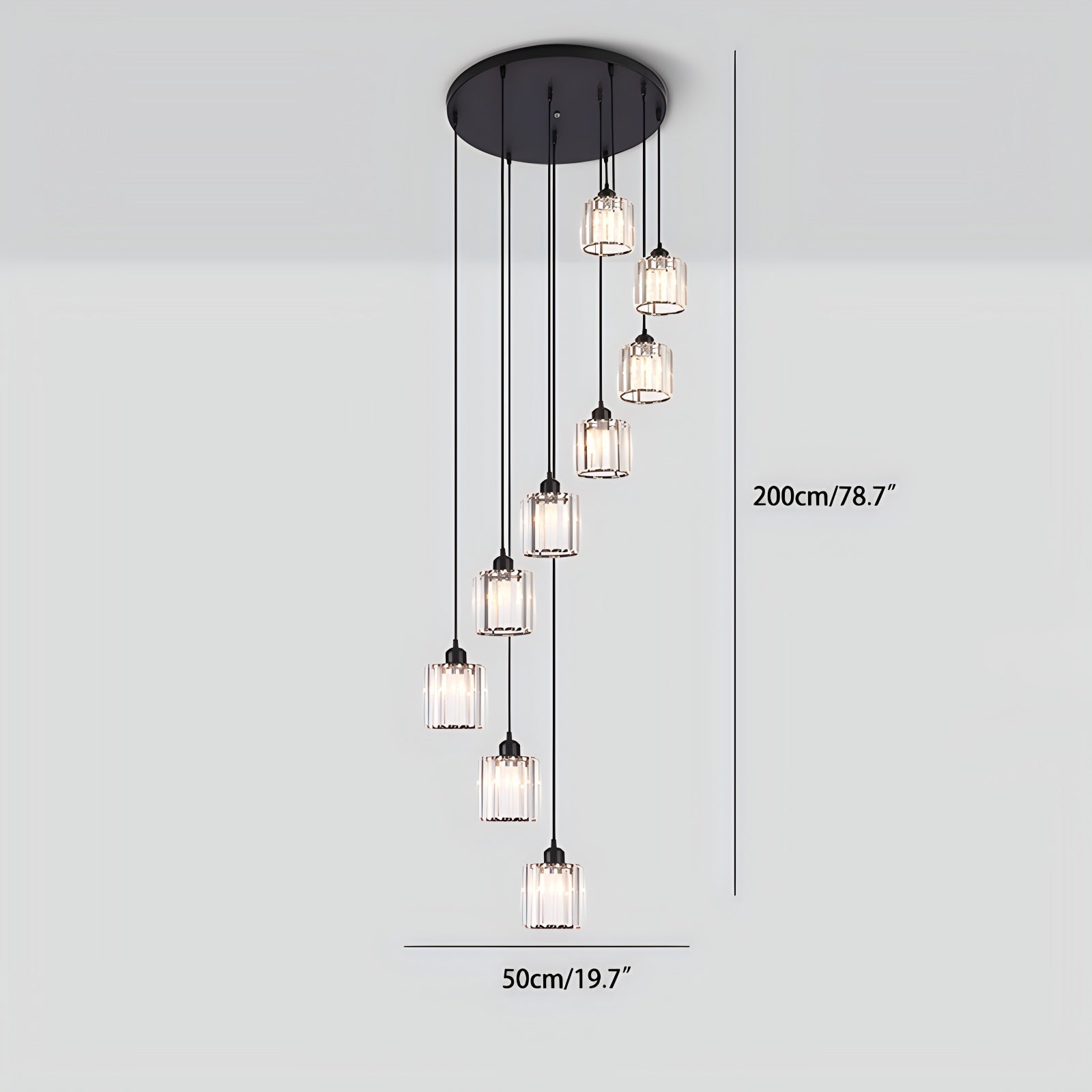 Kristy Modern Minimalist Glass Chandelier