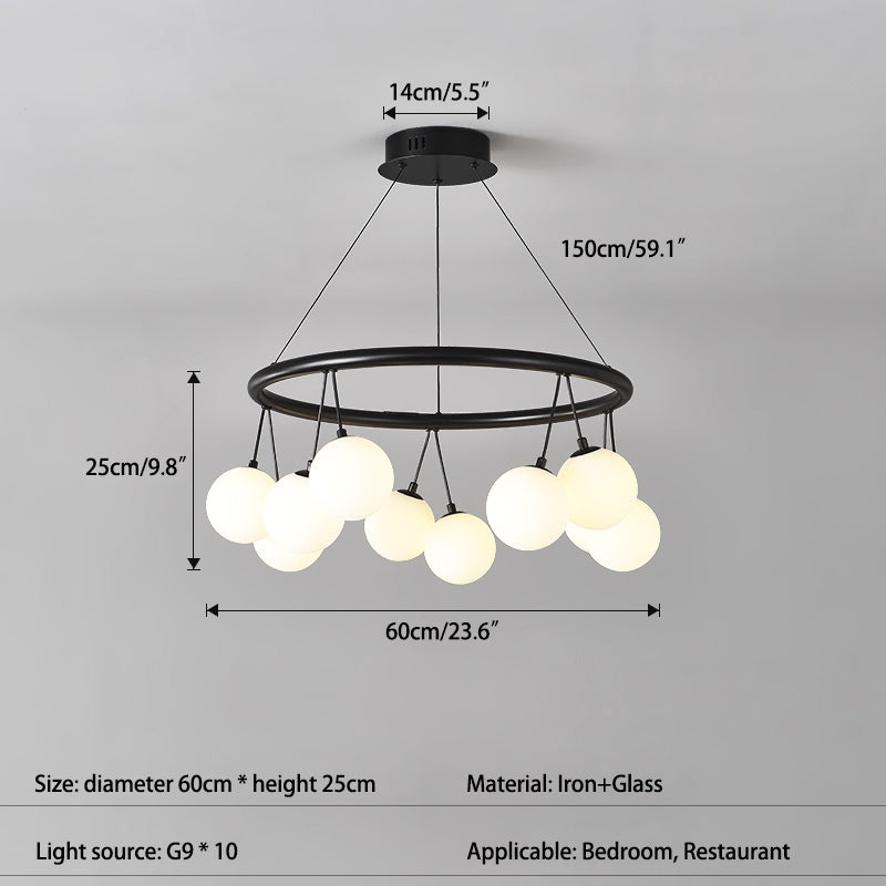 Antizer Valentina Nordic LED Glass Ball Chandelier