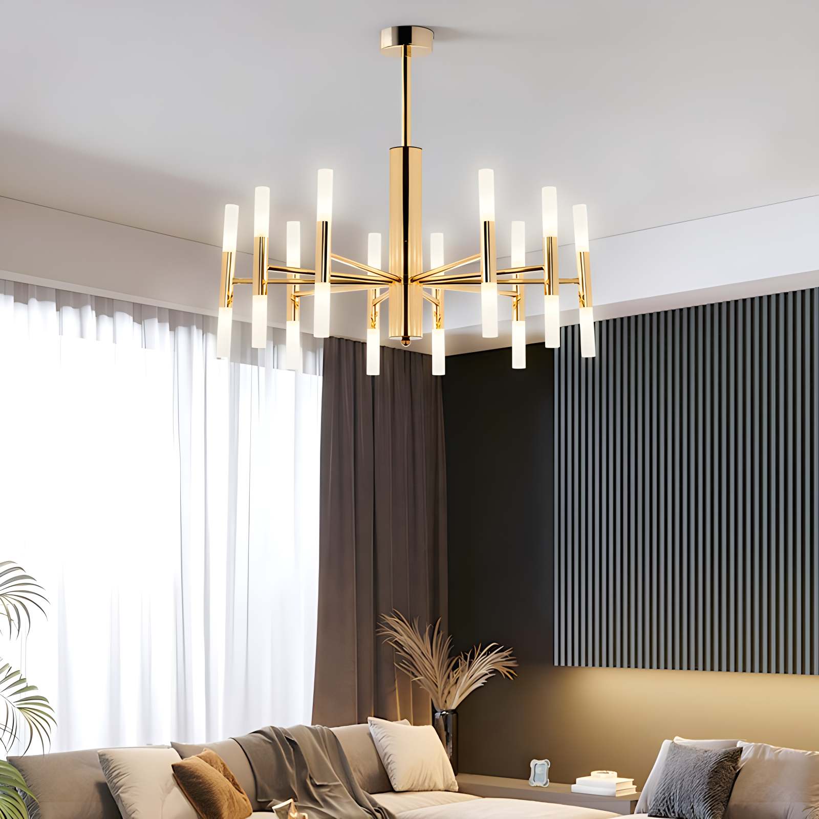 Adjustable Round Tube Chandelier