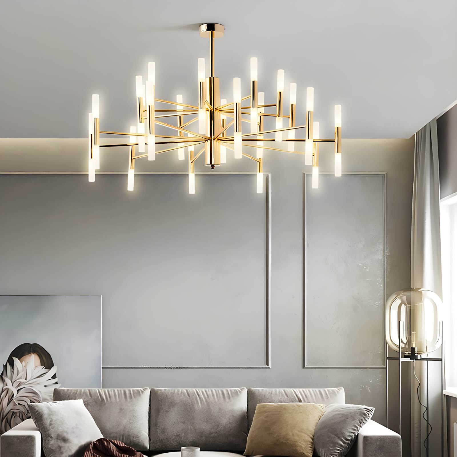 Adjustable Round Tube Chandelier