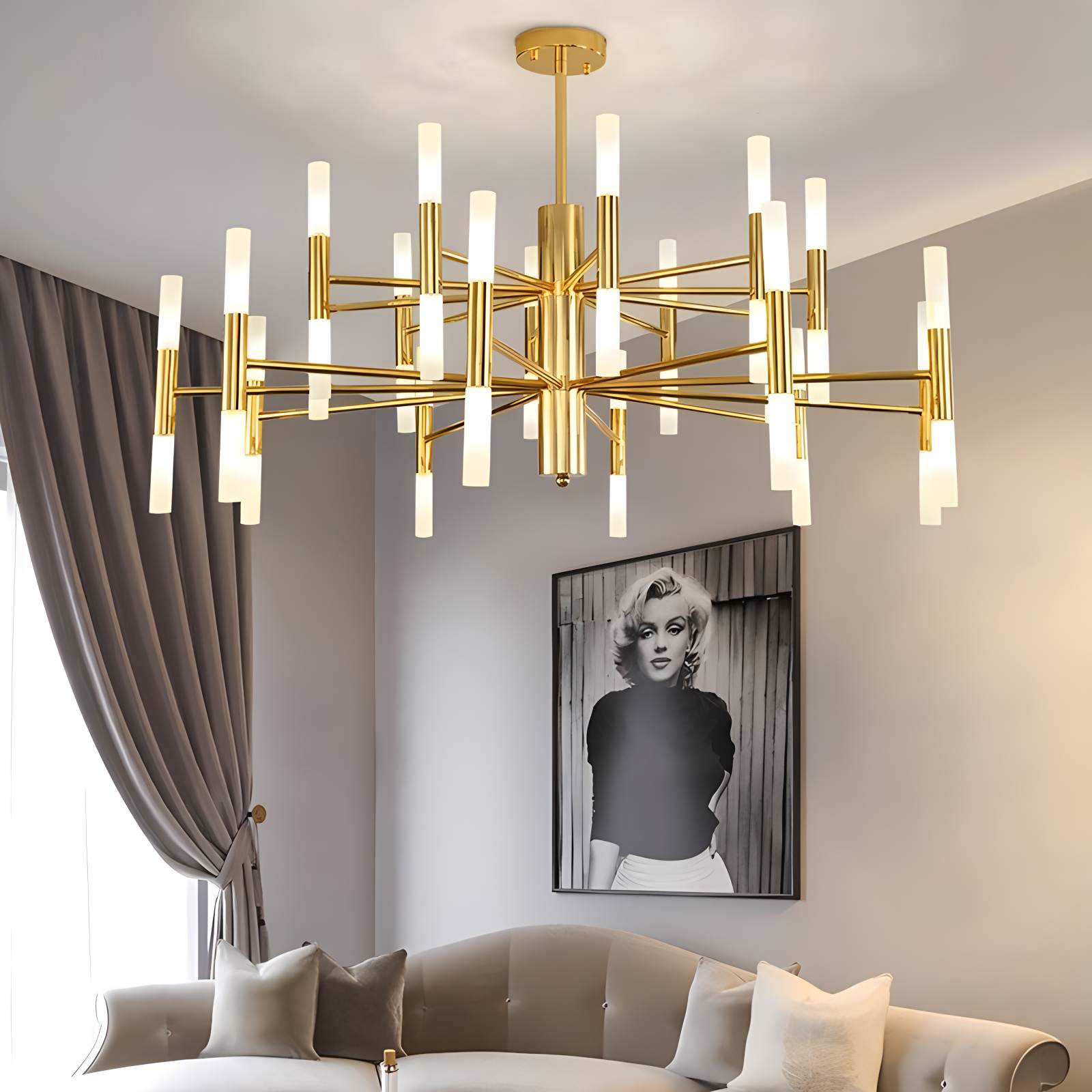 Adjustable Round Tube Chandelier