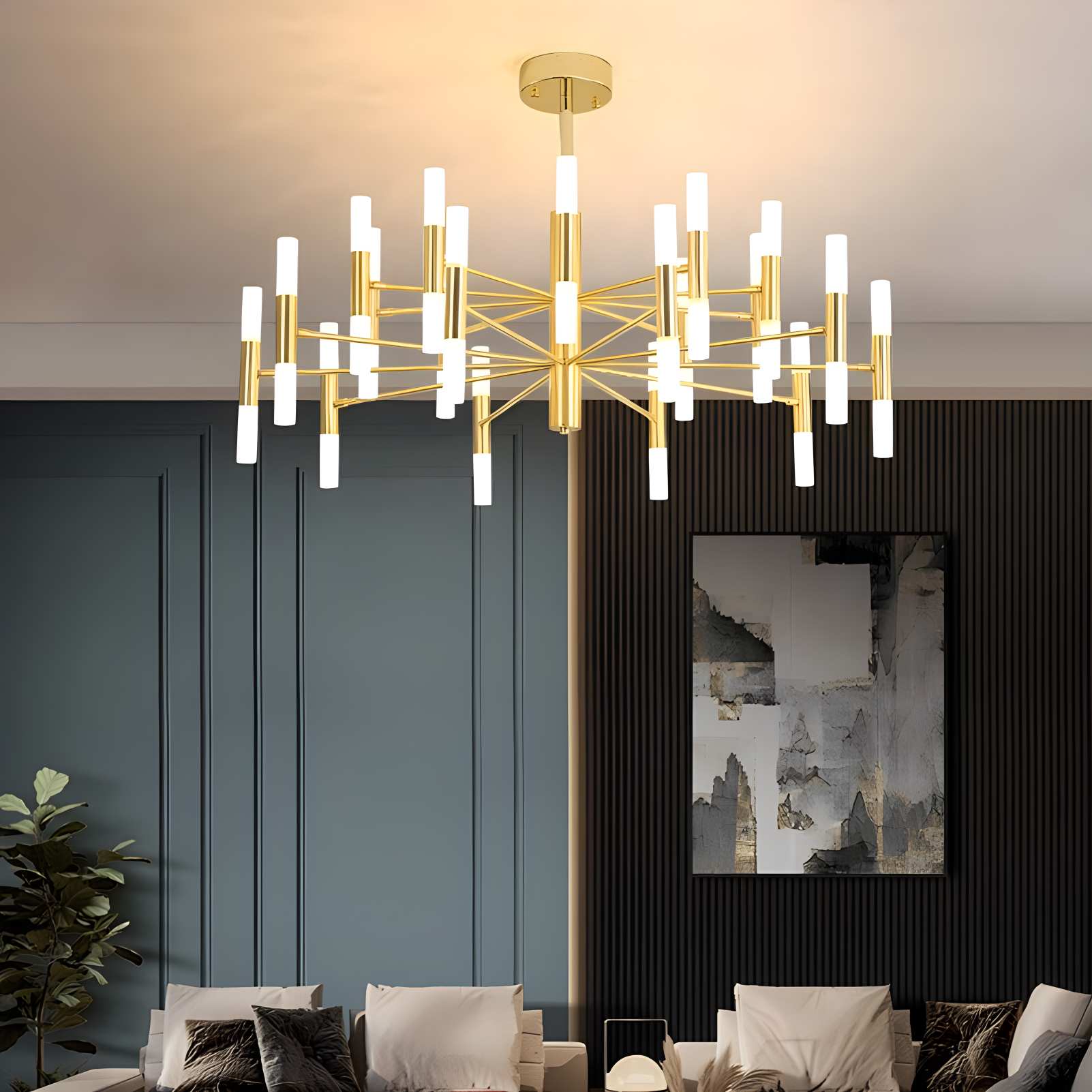 Adjustable Round Tube Chandelier