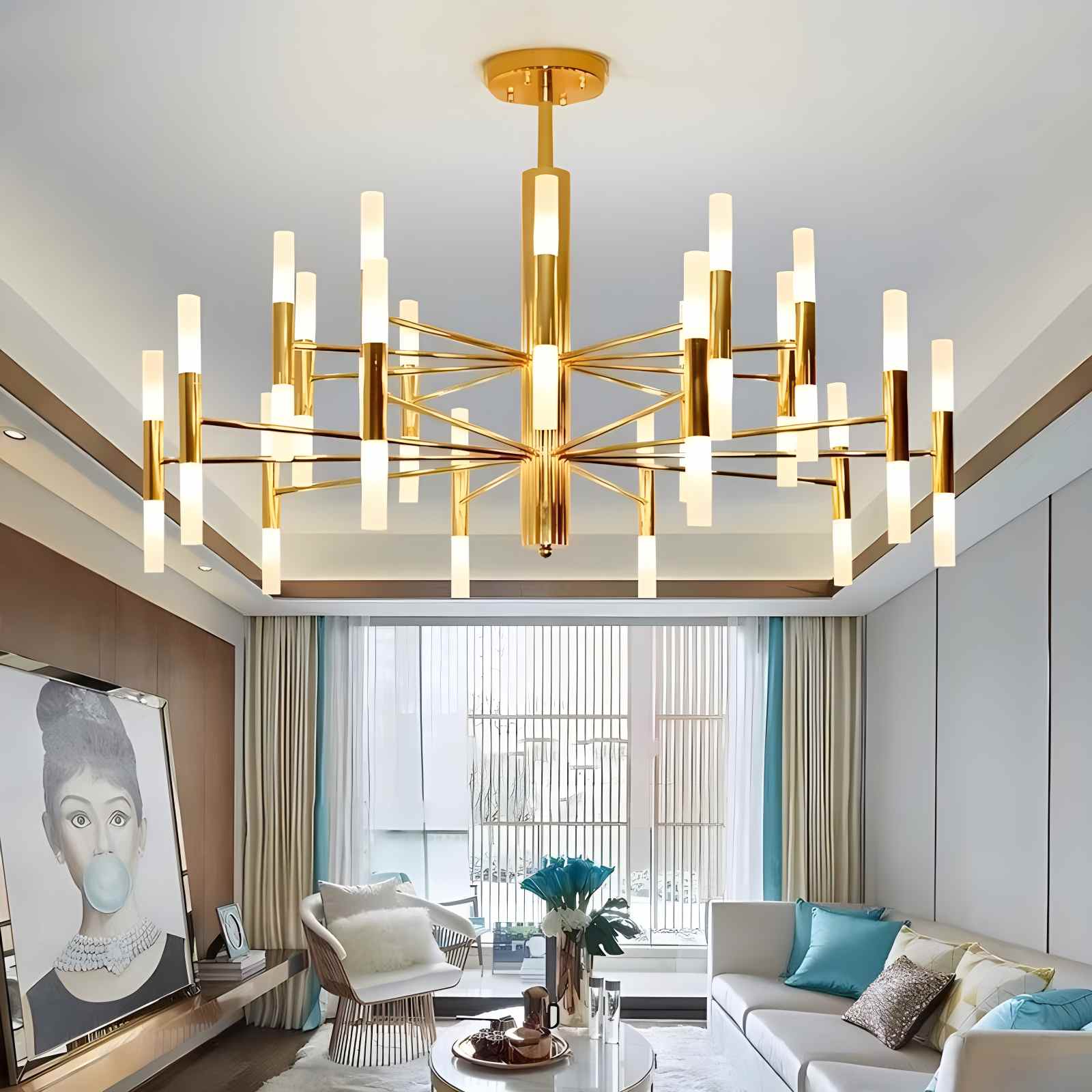 Adjustable Round Tube Chandelier