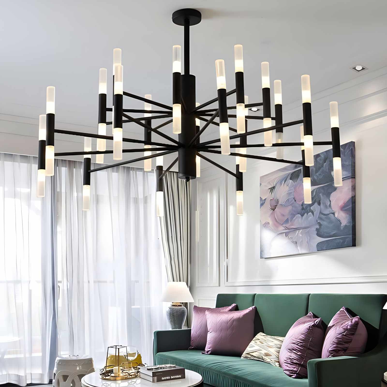 Adjustable Round Tube Chandelier