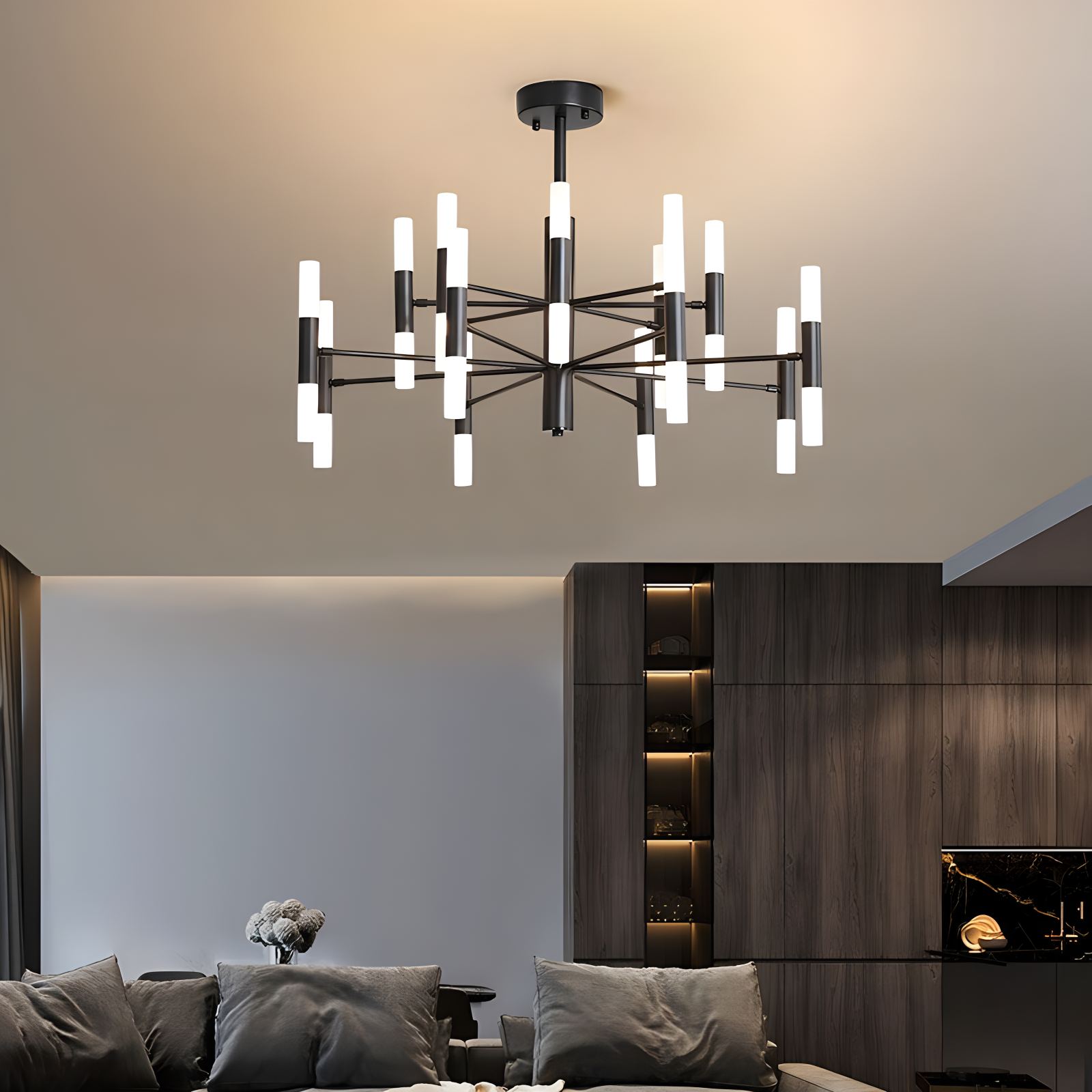 Adjustable Round Tube Chandelier