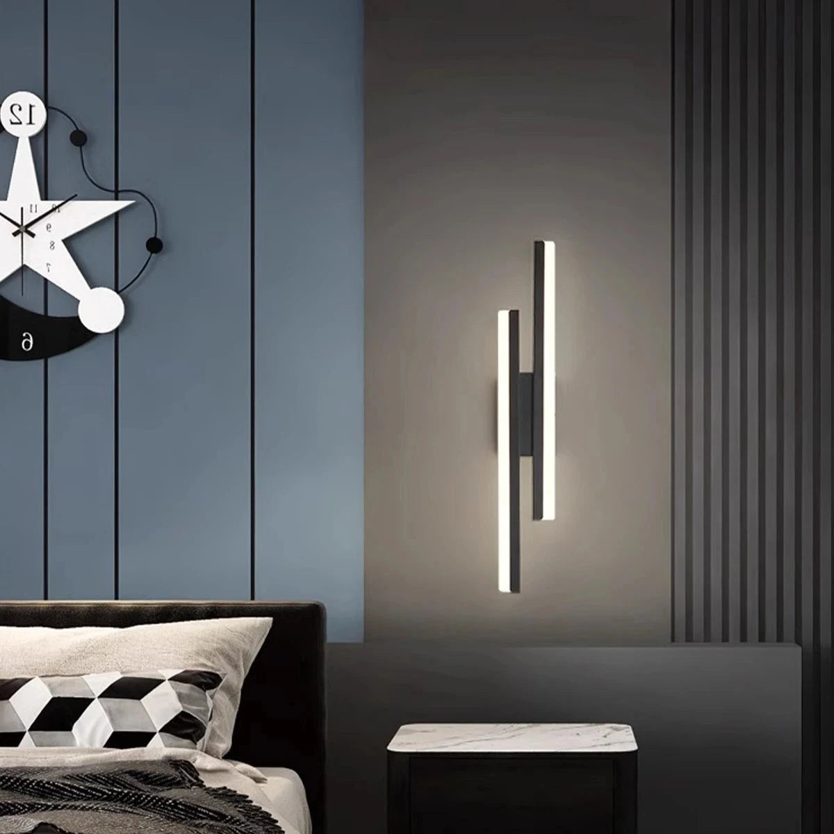 Antier Alana Minimalist H-Shaped Wall Lamp