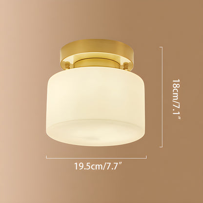 Antizer European Style Copper Glass Ceiling Lamp-D