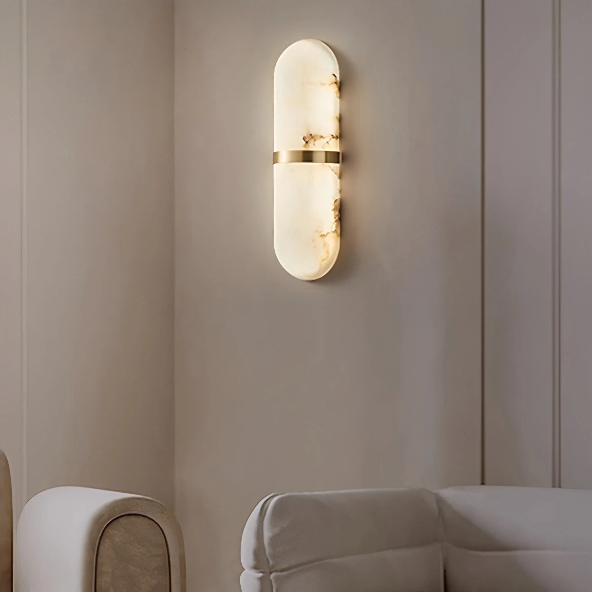 Antizer Melange Pill Form Spanish Alabaster Wall Sconce