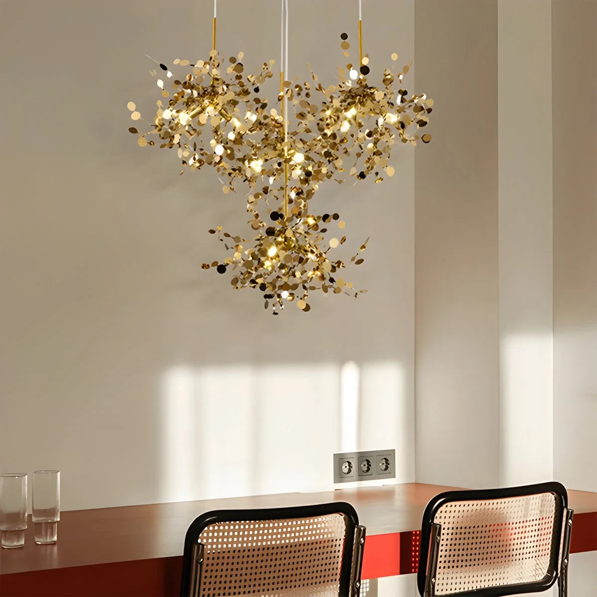 Antizer Argent/Gold Cloud Multi Pendant Chandelier