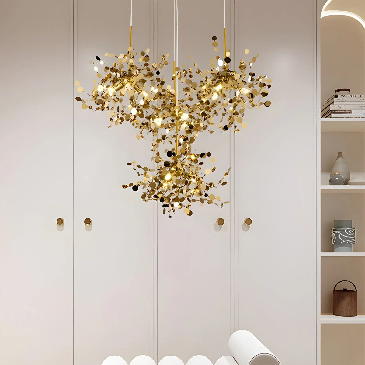 Antizer Argent/Gold Cloud Multi Pendant Chandelier