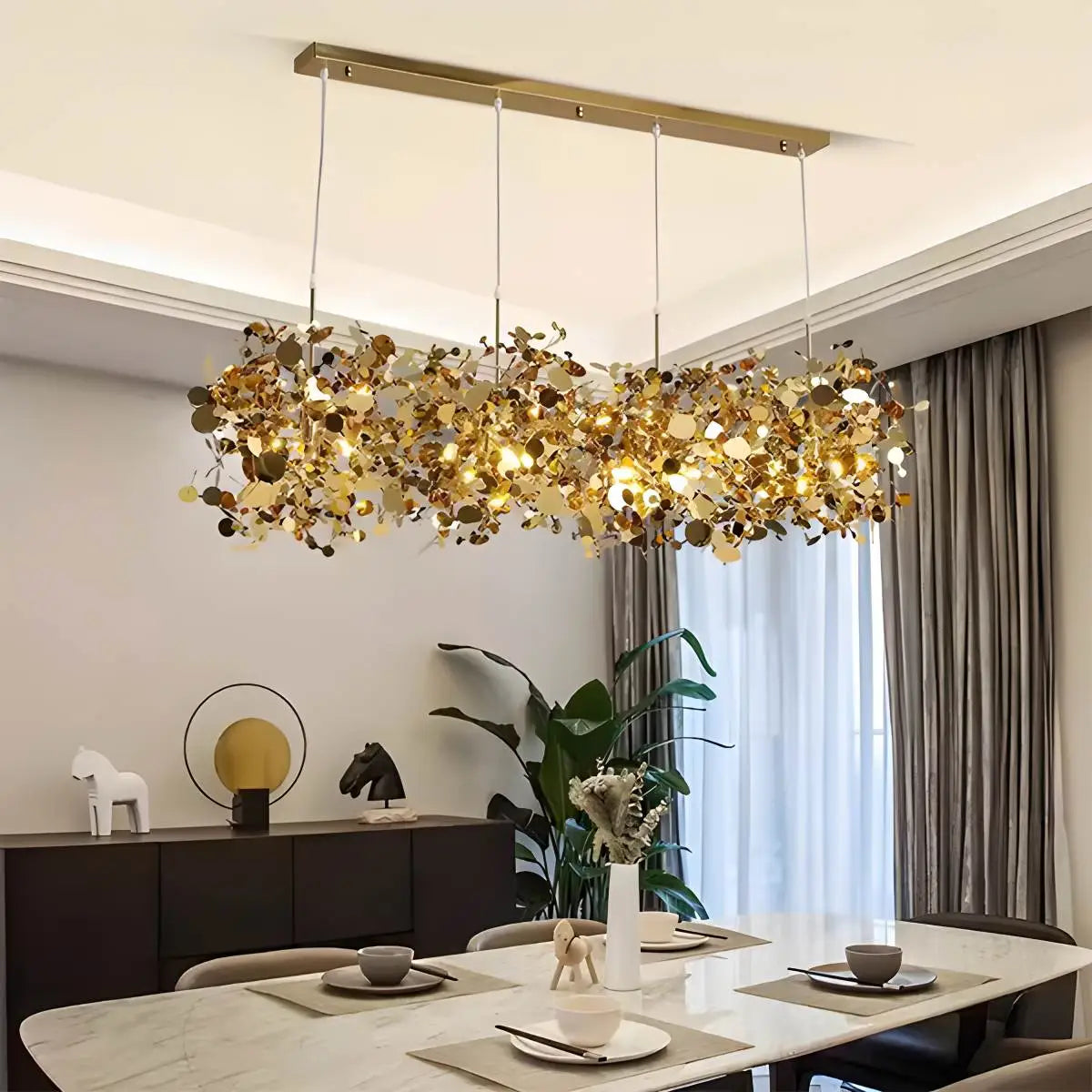 Antizer Argent/Gold Cloud Multi Pendant Chandelier