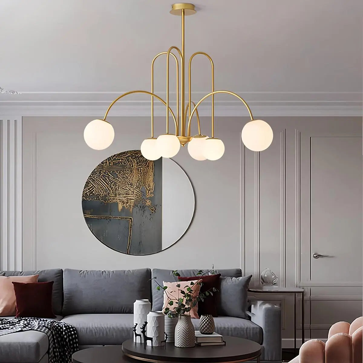 Antizer Avi Double Layer Glass Chandelier
