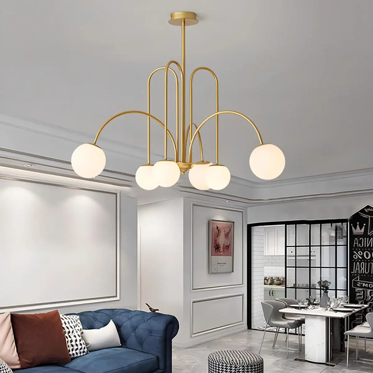 Antizer Avi Double Layer Glass Chandelier