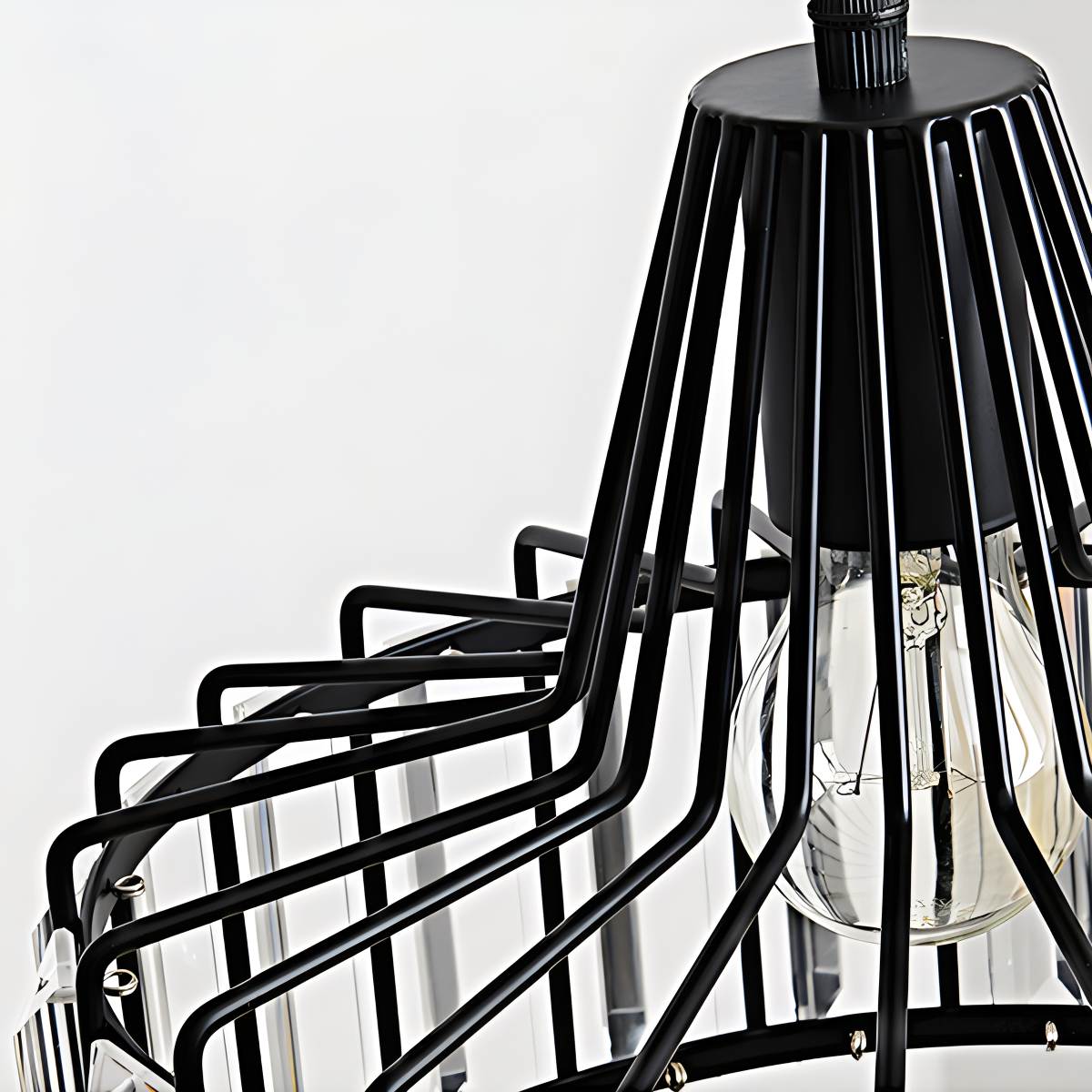 Iron Art Glass Pendant Lamp