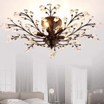 Antizer Branch Crystal Chandelier for Living Room