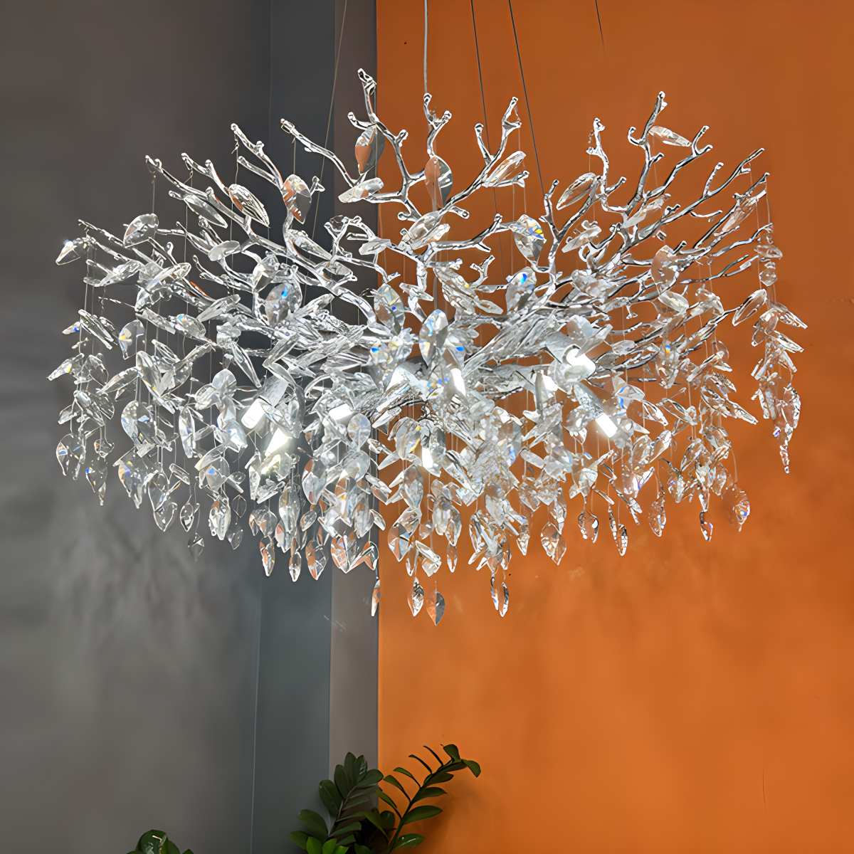 Leaf Crystal Chandelier