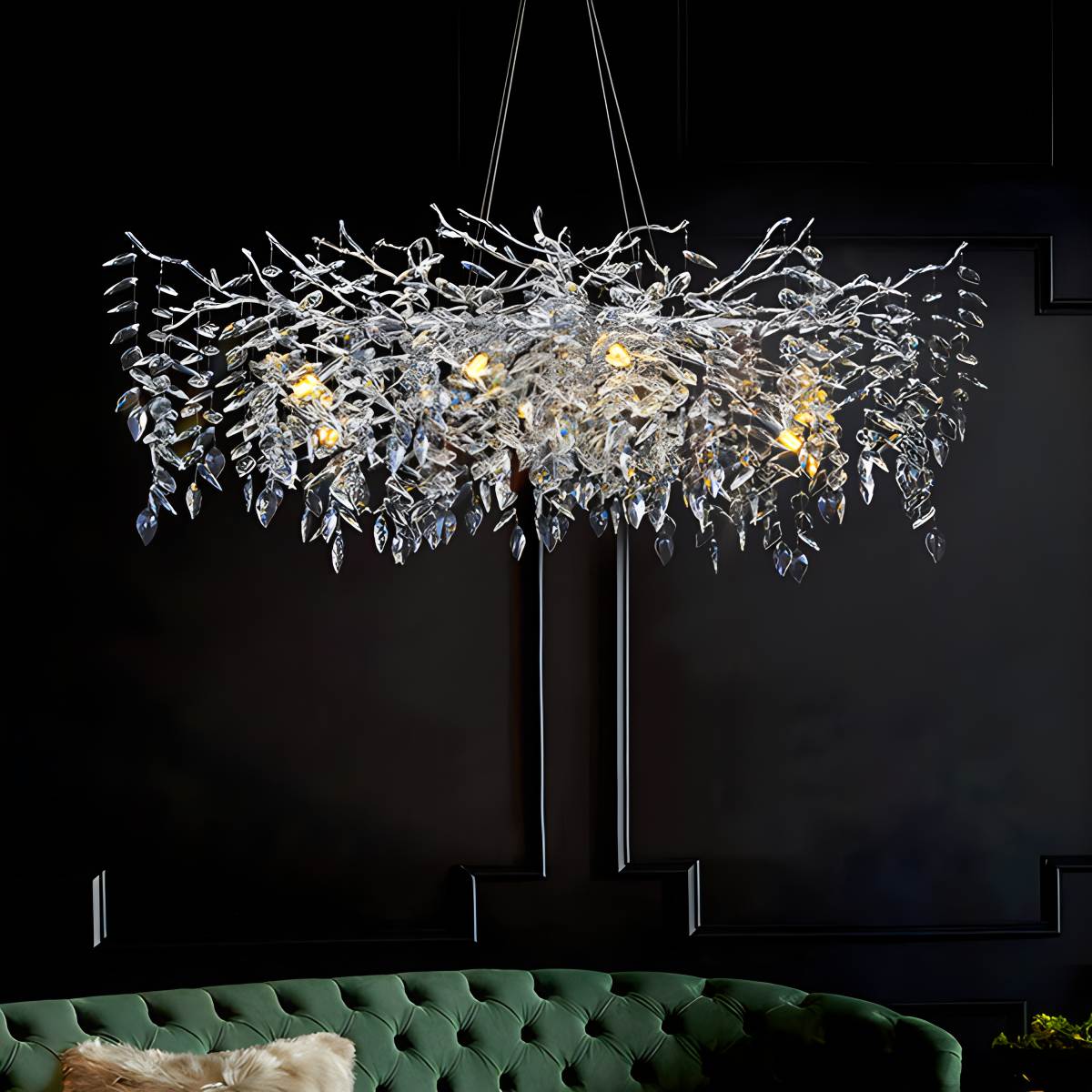 Leaf Crystal Chandelier