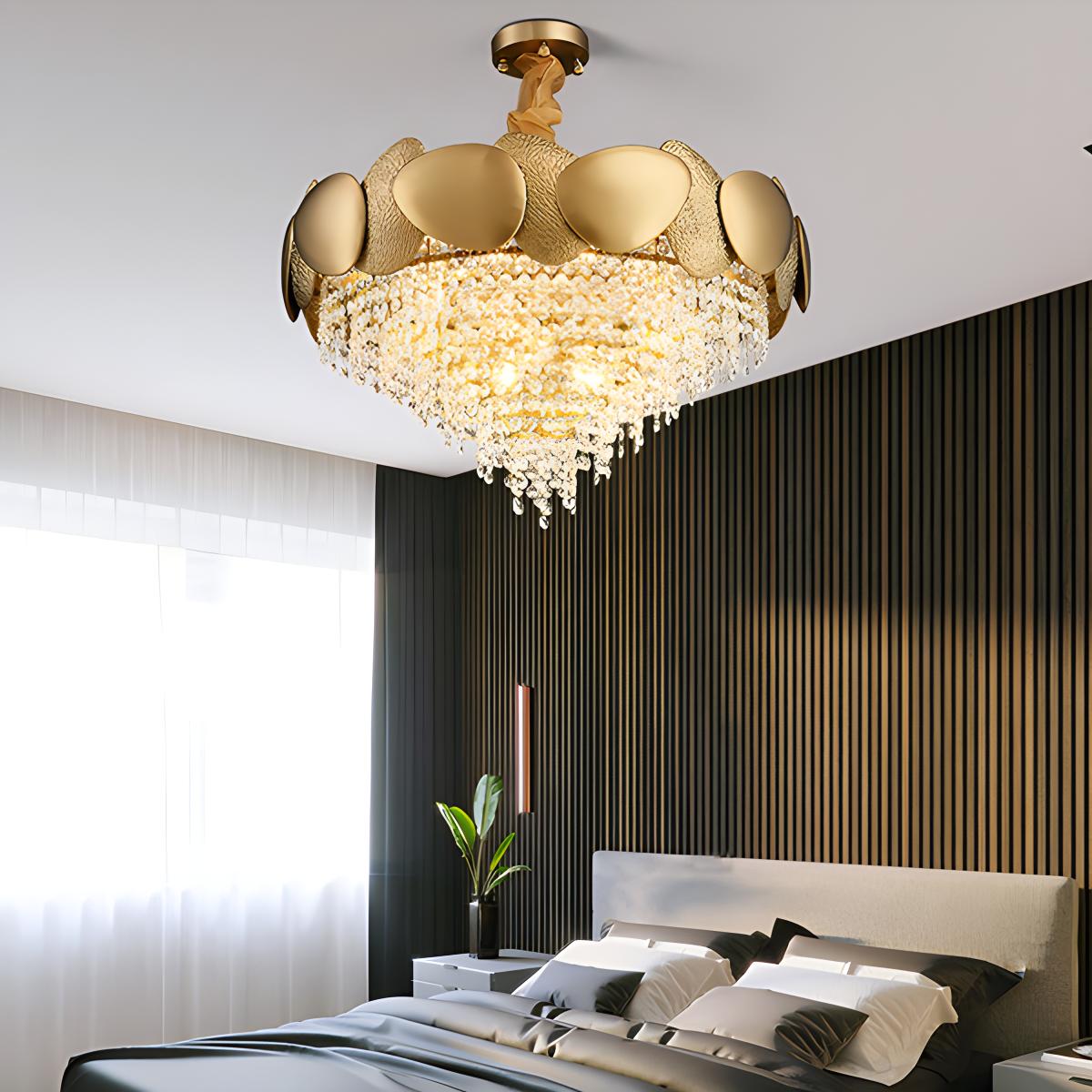 Luxurious Crystal Golden Chandelier