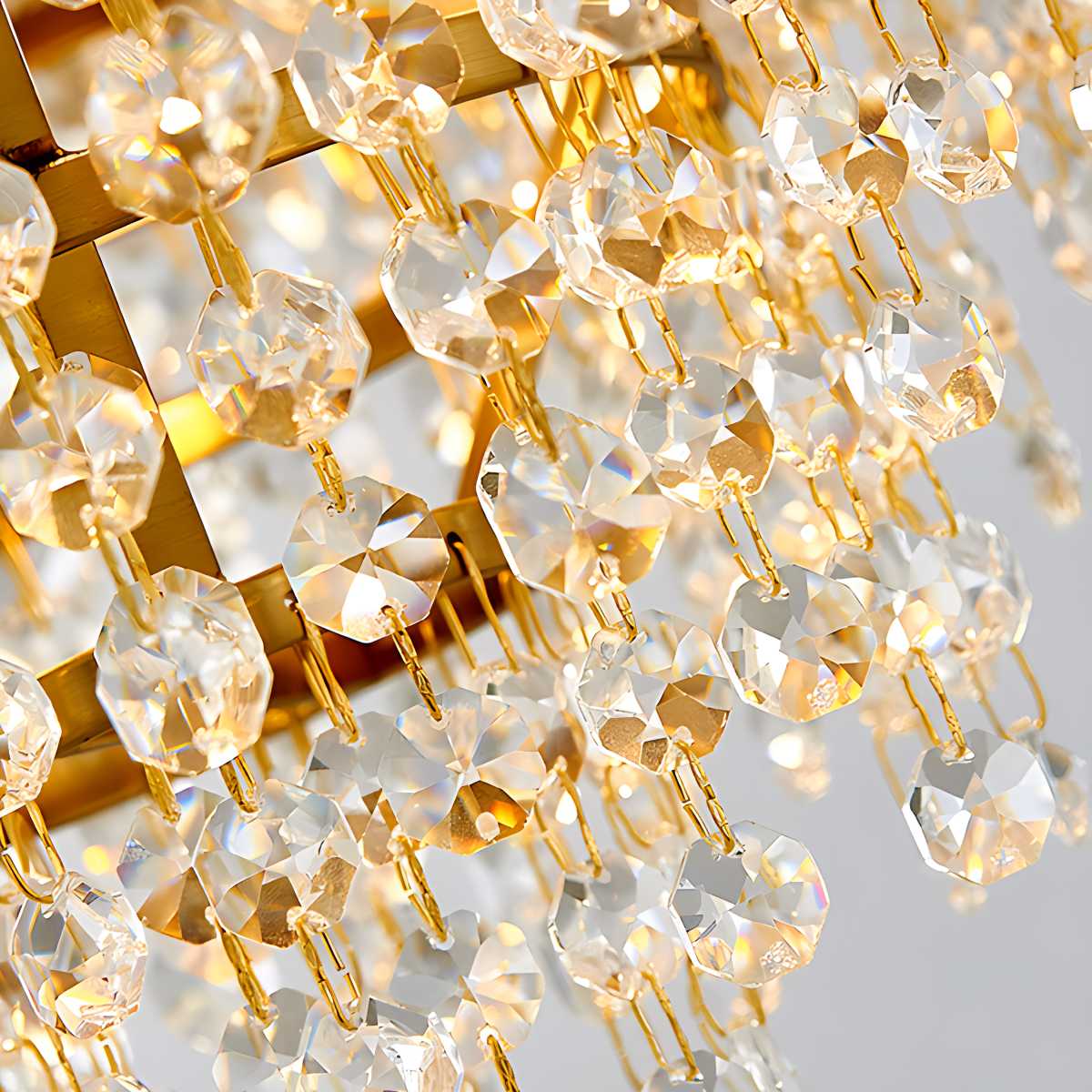 Luxurious Crystal Golden Chandelier