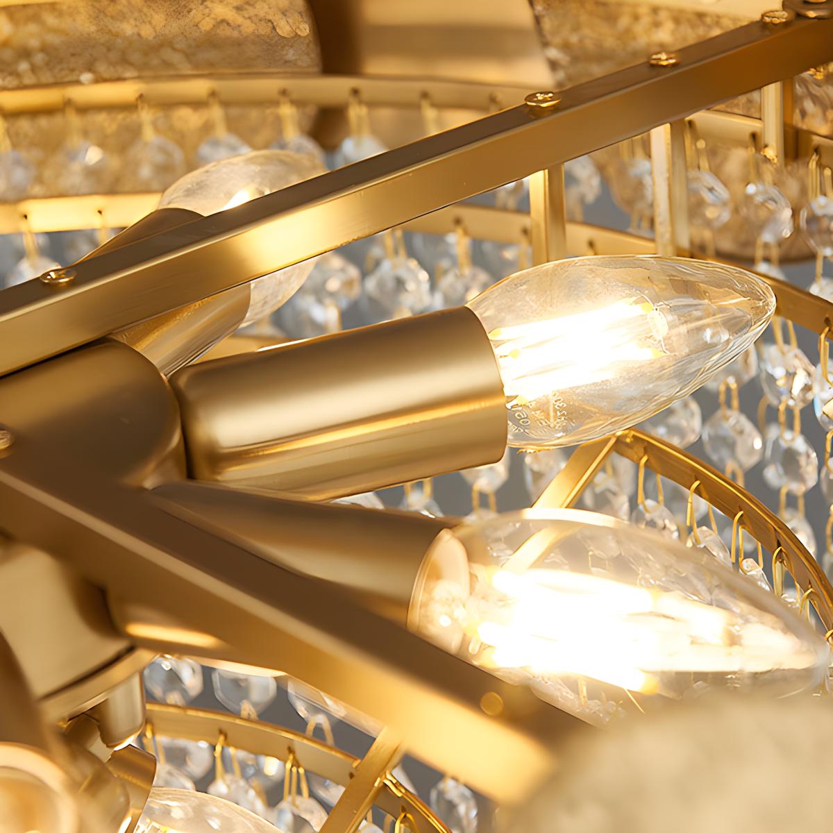 Luxurious Crystal Golden Chandelier