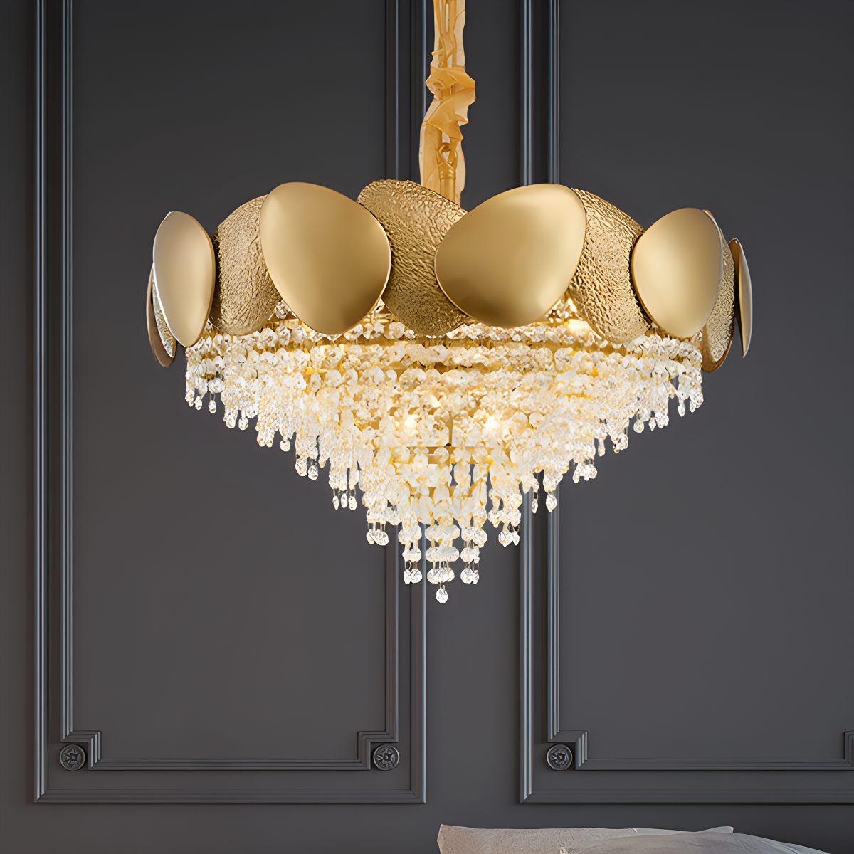 Luxurious Crystal Golden Chandelier