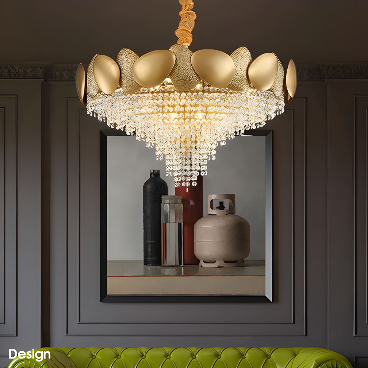 Luxurious Crystal Golden Chandelier