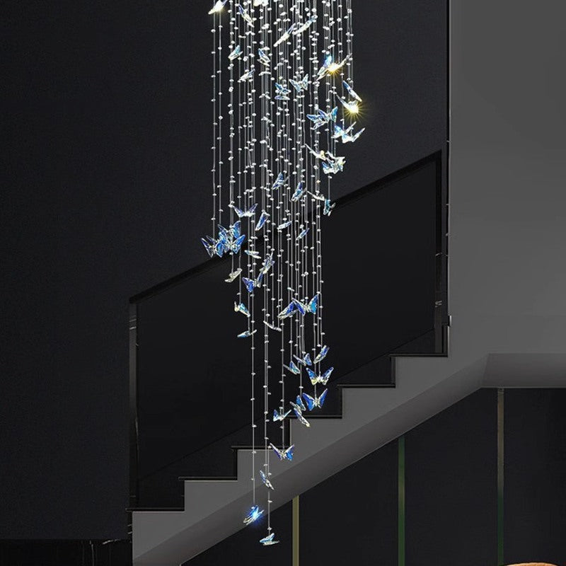 Antizer Butterfly Chandelier Hanging Lights for Staircase