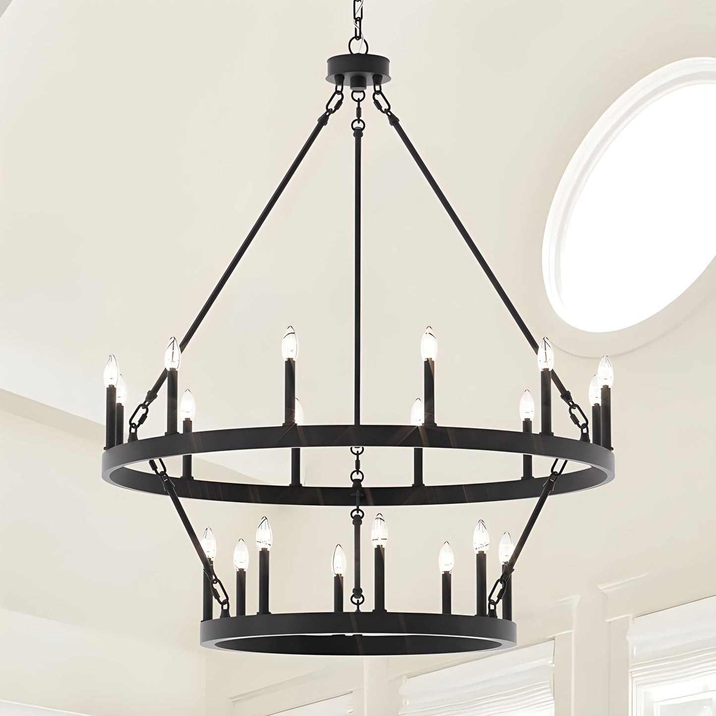 Antizer Candle Shaped Chandelier for Dining Room