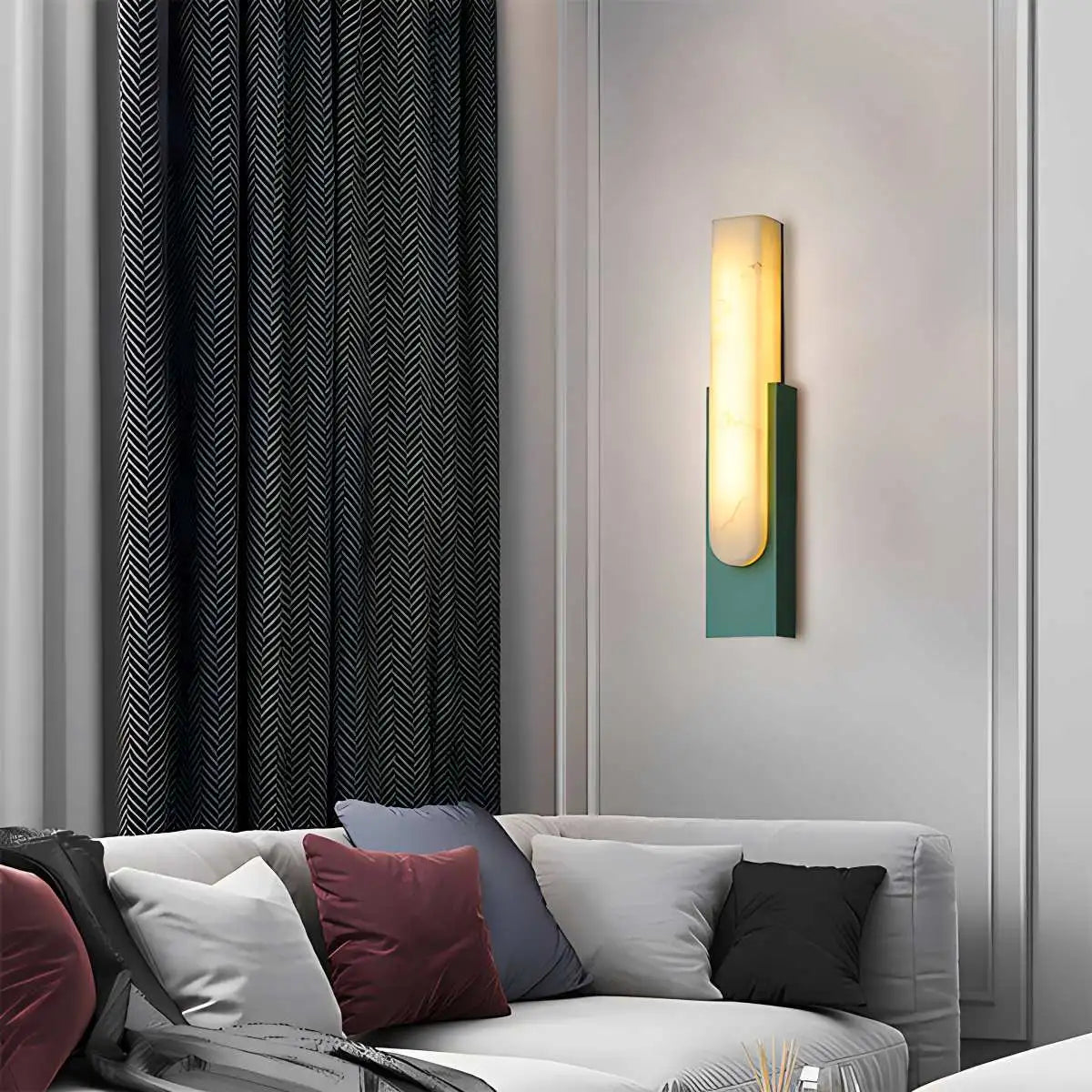Antizer Chinese Style Alabaster Wall Lamp for Bedroom