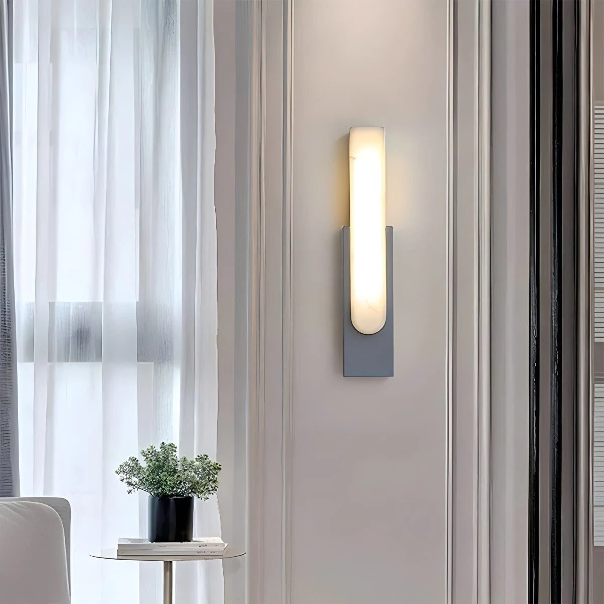 Antizer Chinese Style Alabaster Wall Lamp for Bedroom