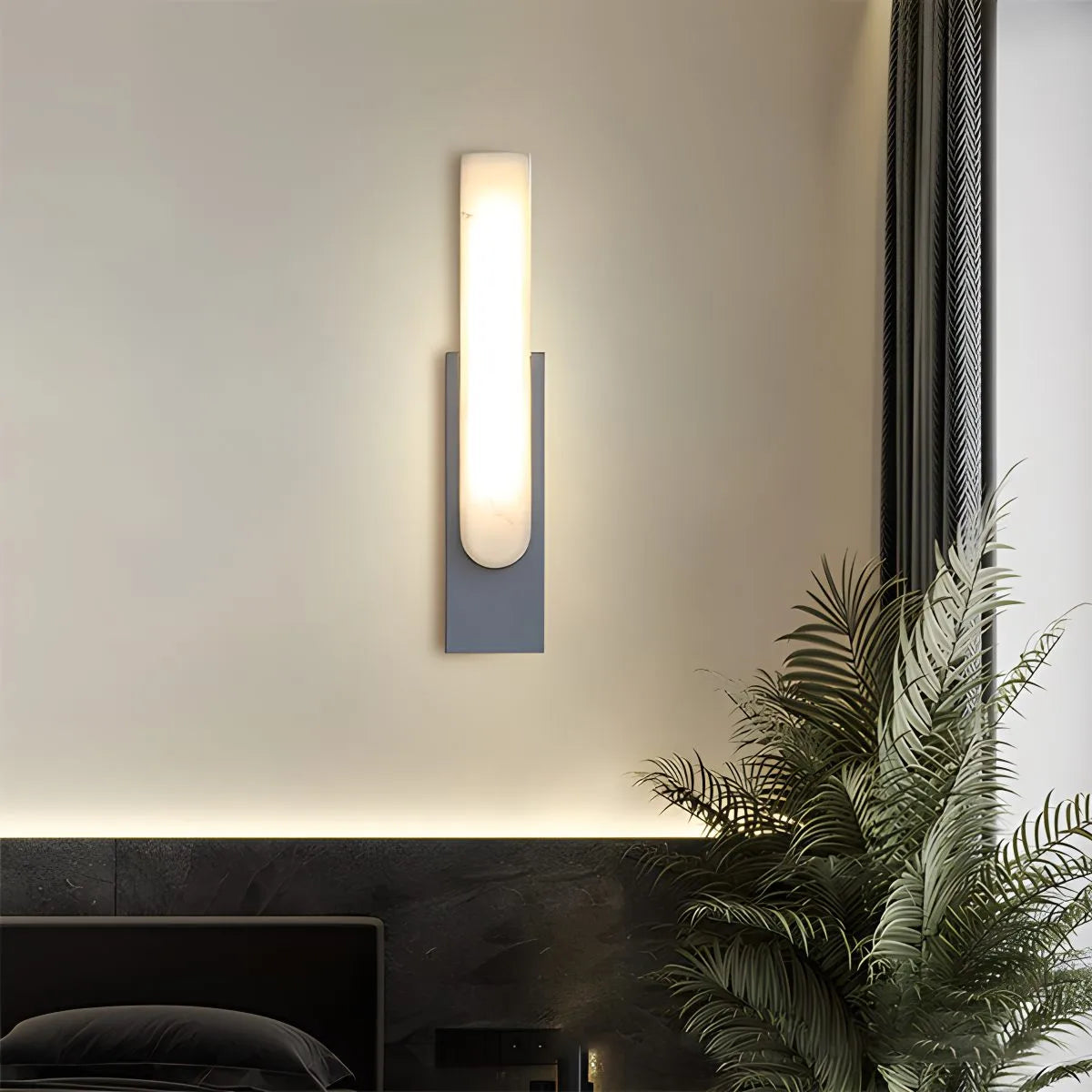 Antizer Chinese Style Alabaster Wall Lamp for Bedroom