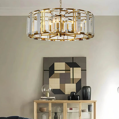 Antizer Circular Glass Chandelier for Dining Room