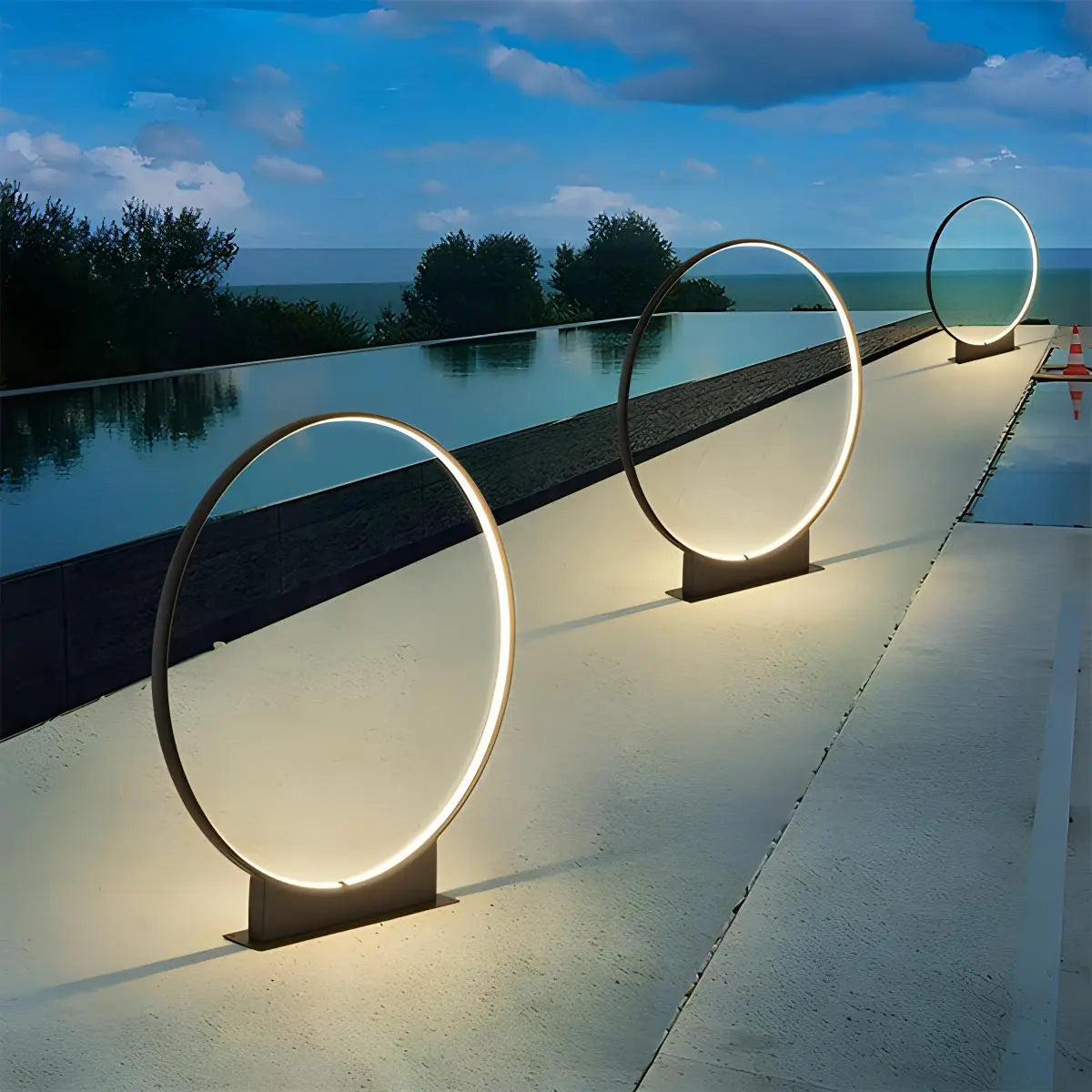 Antizer Ring Inner Glow Waterproof Lawn Light
