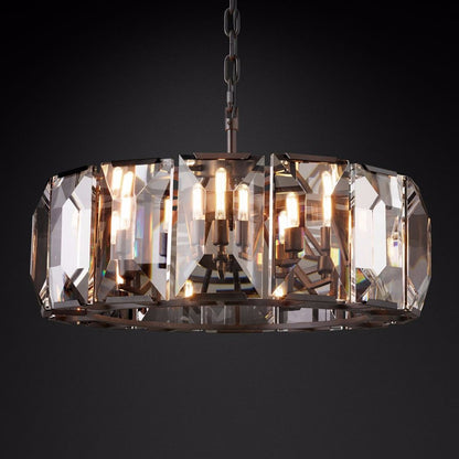 Antizer Circular Glass Chandelier for Dining Room