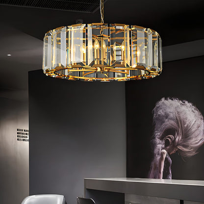 Antizer Circular Glass Chandelier for Dining Room