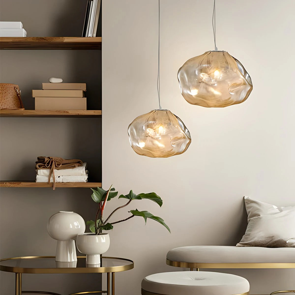 Light Luxury Cloud Glass Pendant Light