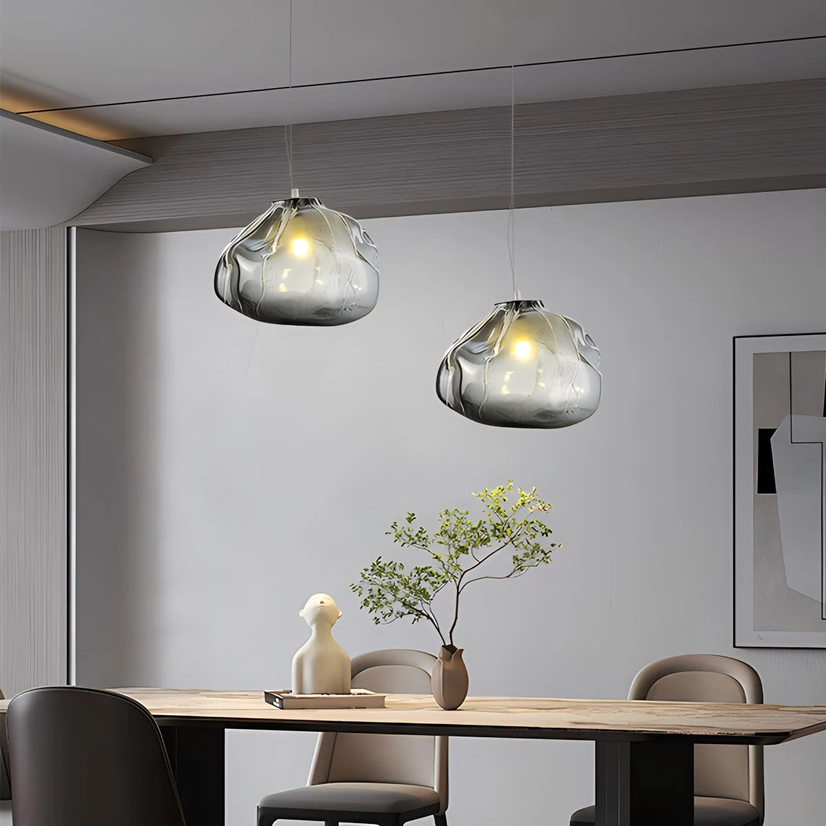 Light Luxury Cloud Glass Pendant Light