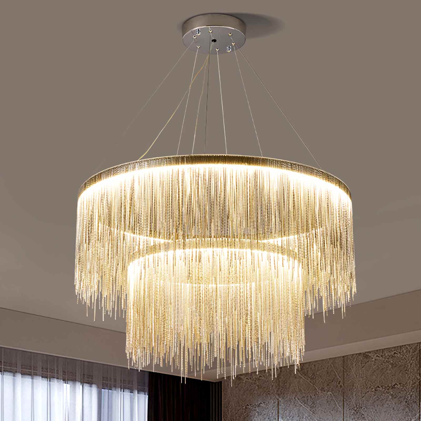 Tassel Chain Art Chandelier