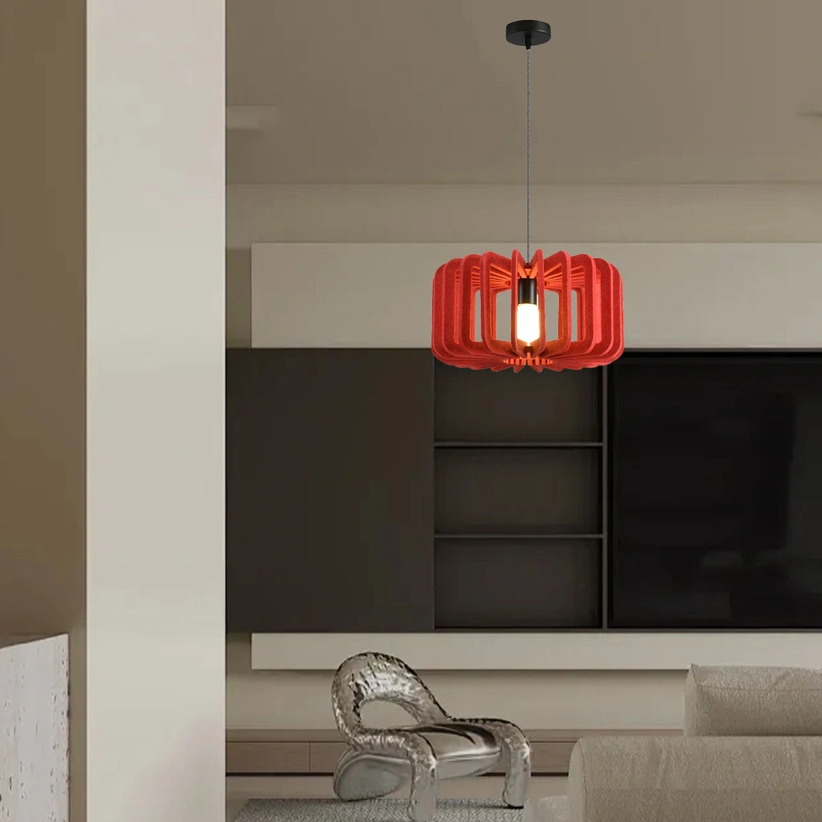 Antizer Column Shaped Birdcage Acoustic Pendant Light