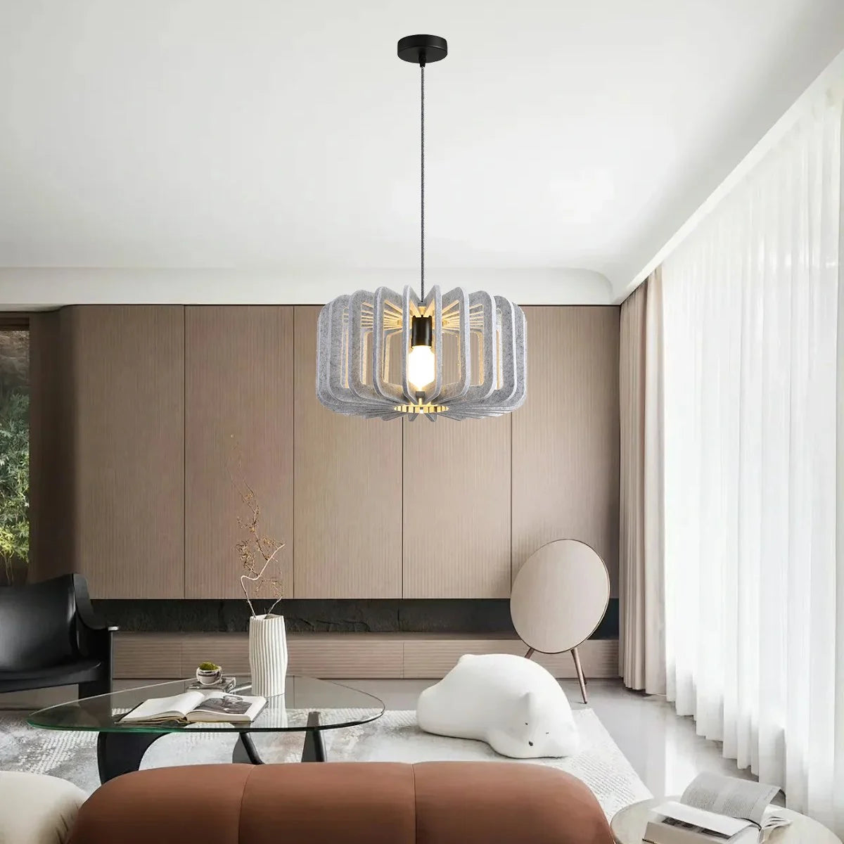 Antizer Column Shaped Birdcage Acoustic Pendant Light