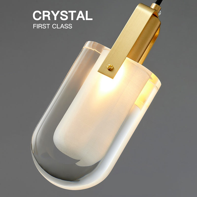 Copper Crystal Pendant Light