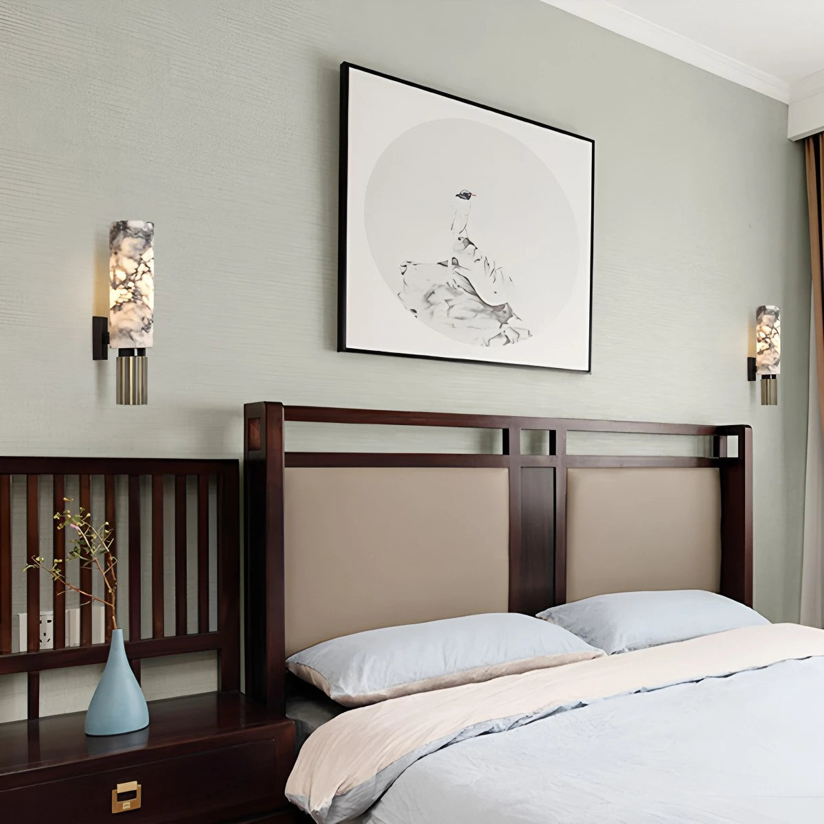 Antizer Creative Columnar Spanish Alabaster Decorative Wall Light