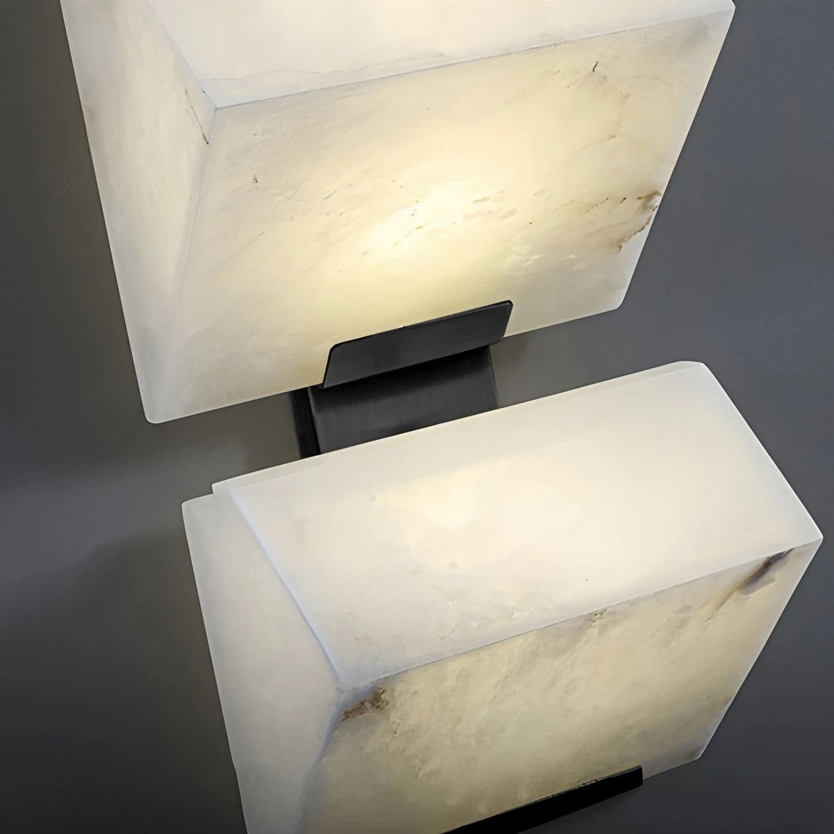 Antizer Triple Sloping Block Spanish Alabaster Wall Sconce