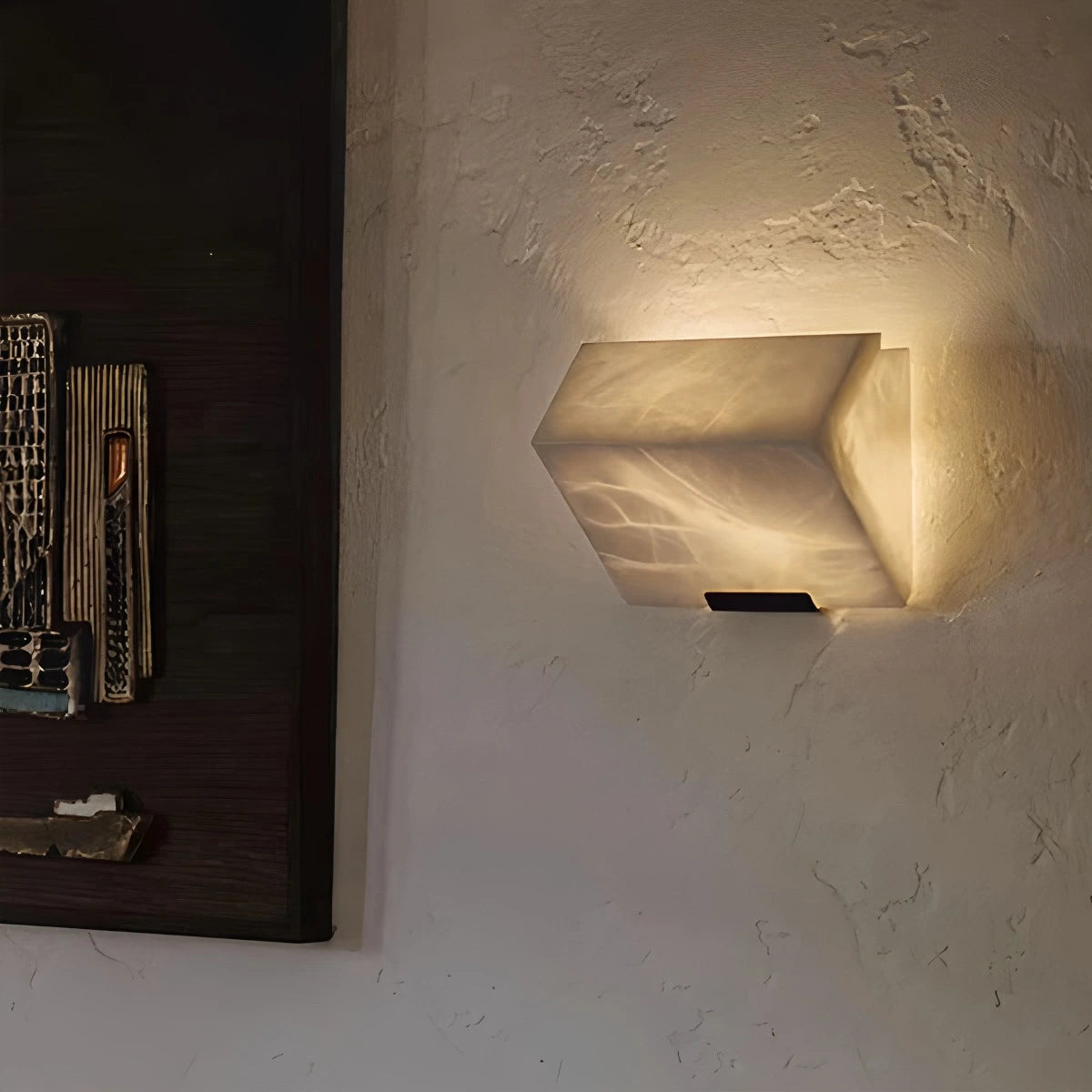 Antizer Triple Sloping Block Spanish Alabaster Wall Sconce