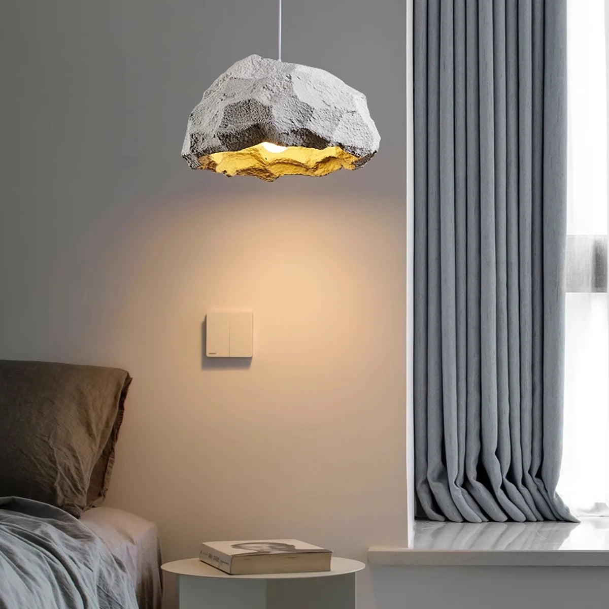 Antizer Creative Rock Shaped Pendant Light for Dining Room